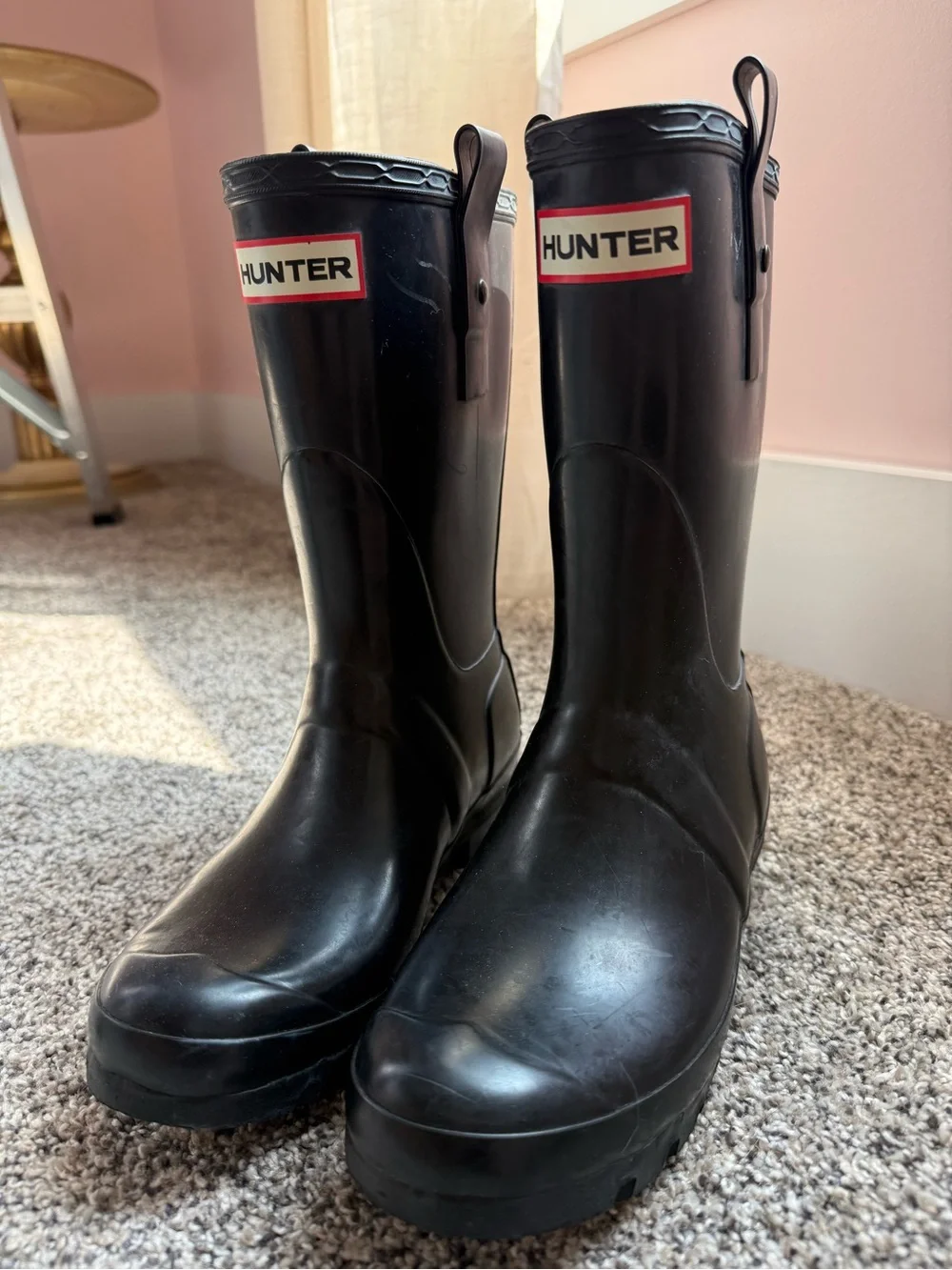 Hunter Original Short Rain Boots Black Women’s 6 - Picture 2 of 6
